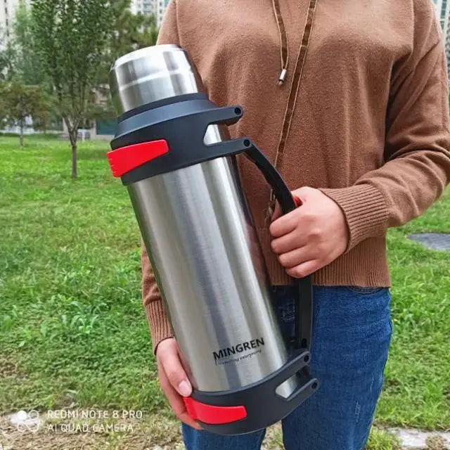 Large Capaci 2000ml Stainl Steel 304 Insulated Water Bottle Portable Outdoor Men's Women's Beverages Dining Utensils
