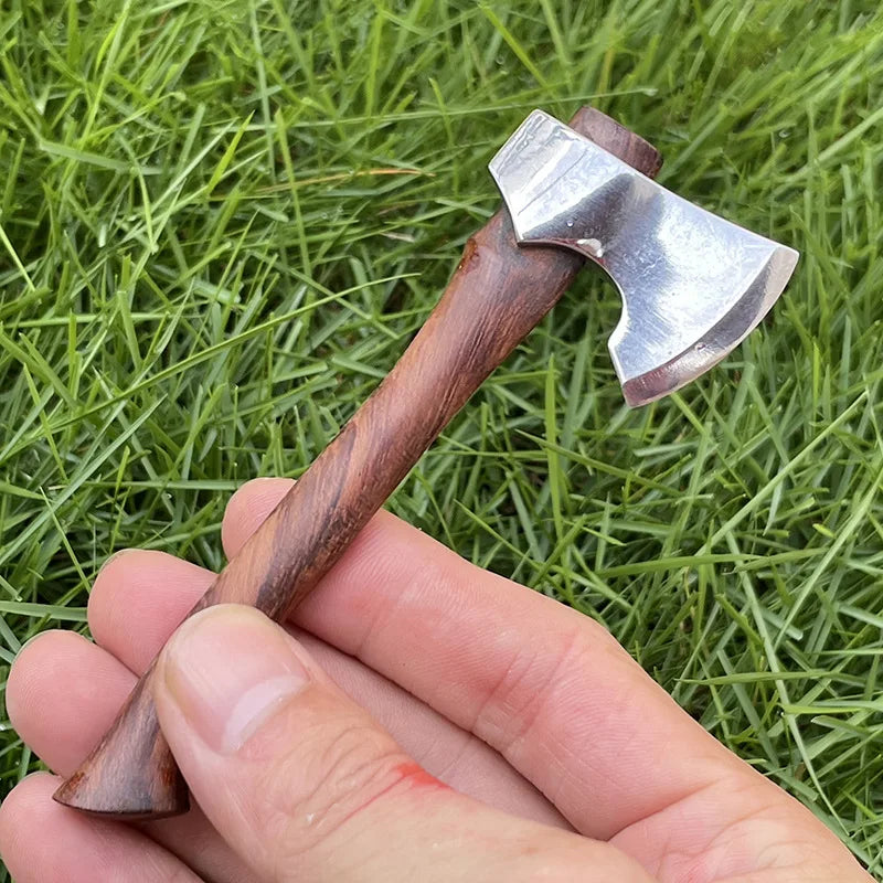 Trskt Small Outdoor Axe Firewood Cutting Camping Axe Equipment Battle Axe Mountain Cutting Kitchen Axe Edc Tool Dropshipping