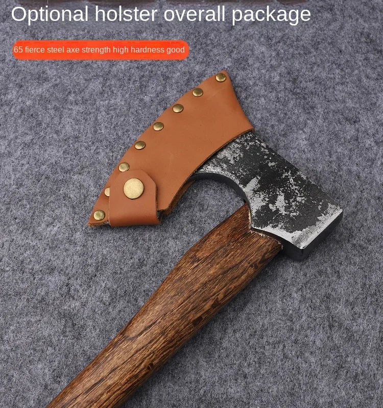 Outdoor camping firewood chopping tree head axe camping forging axe