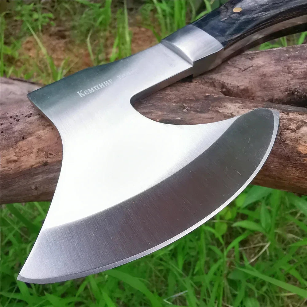High Hardness Battle Axe: Outdoor Jungle Camping Bone Cutter, Fire Axe, and Life-saving Tool - Sharp, and Reliable for Survival