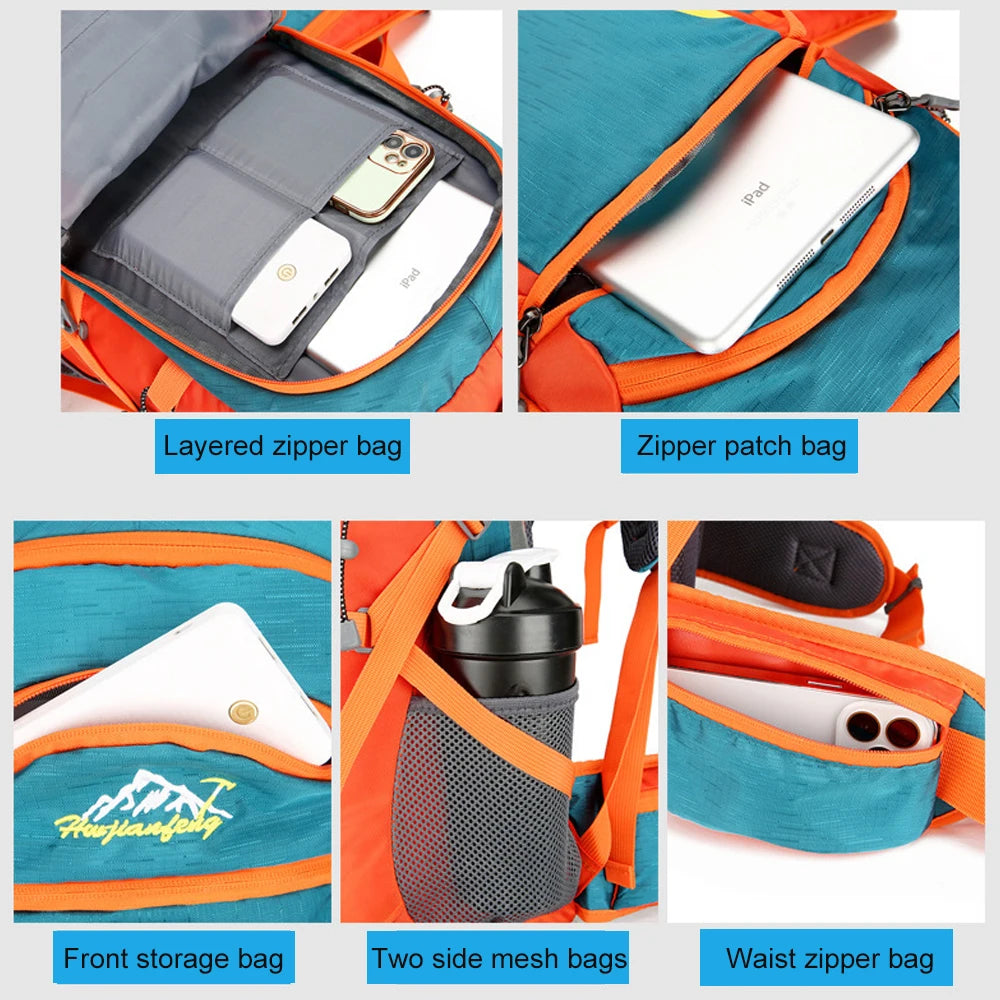 Hiking Backpack 40L, Lightweight Travel Backpack Camping Essentials Bag Outdoor Sport Daypack Trekking Hunting Adventure Gear