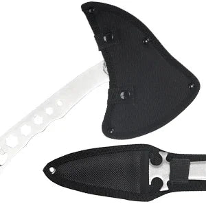 3-Pack Tactical Throwing Axe/Tomahawk w/Corkscrew & Nylon Sheath, 10.4'' Full Tang Stainless Steel - Camping/Survival Gear