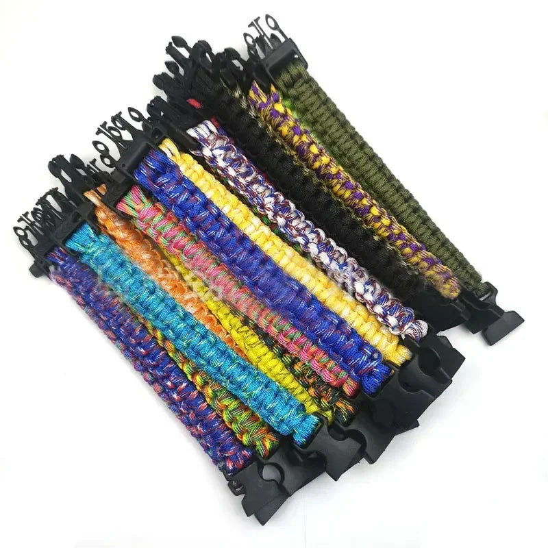 Braided Bracelet Men Women Paracord Outdoor Survival Bracelet Multifunction Camping Rescue Emergency Rope Bangles Compass