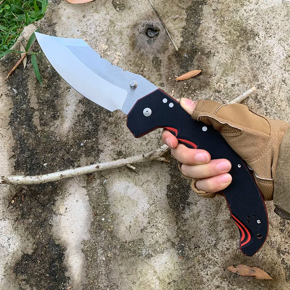 Mayhem Tactical Folding Knife Military Combat Hunting Knife AUS10A Blade Outdoor Portable Camping Survival Knives Jackknife