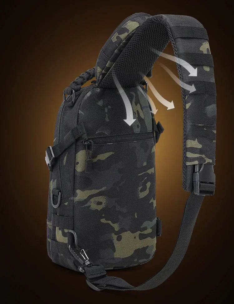 Outdoor camping chest bag tactical backpack sports shoulder hiking climbing ride fishing Moore Sling EDC EDC Fanny Pack