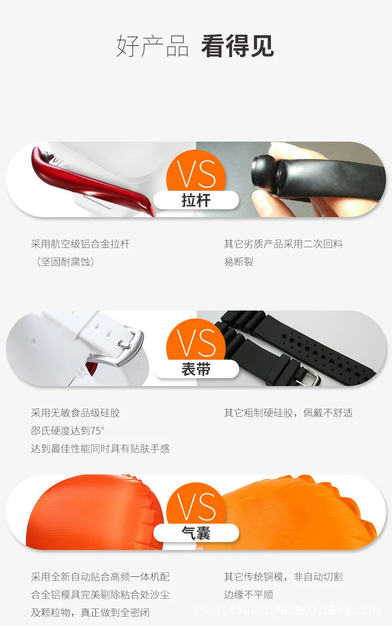 Self-rescue bracelet life-saving swimming diving anti-drowning portable survival inflatable airbag fishing