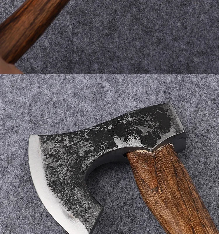 Outdoor camping firewood chopping tree head axe camping forging axe