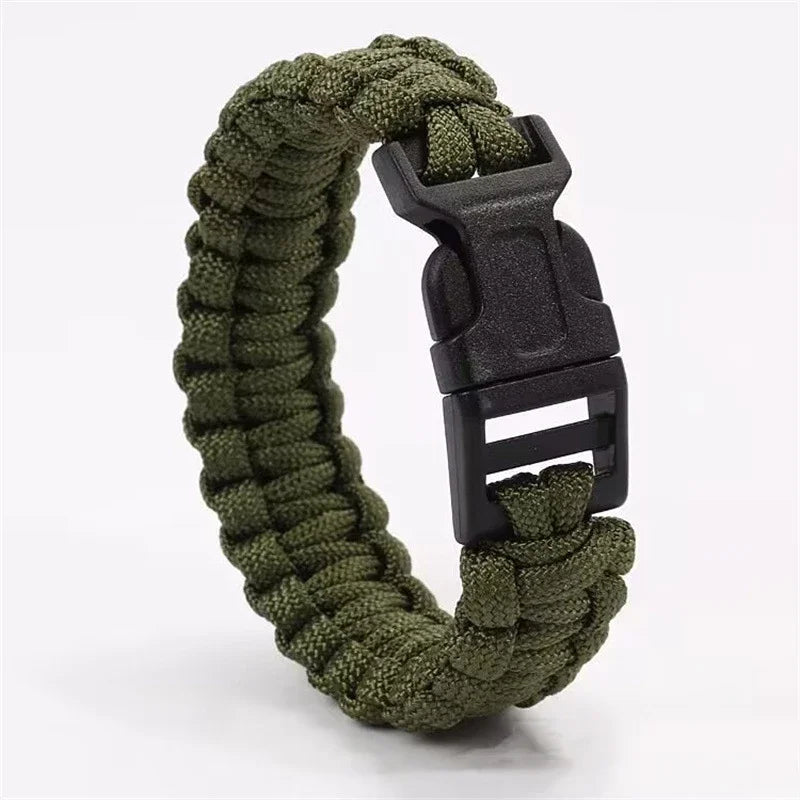 23cm/9in Seven Core Paracord Survival Bracelet for Outdoor Emergency Escape Camping Tool with Plaited Rope Design