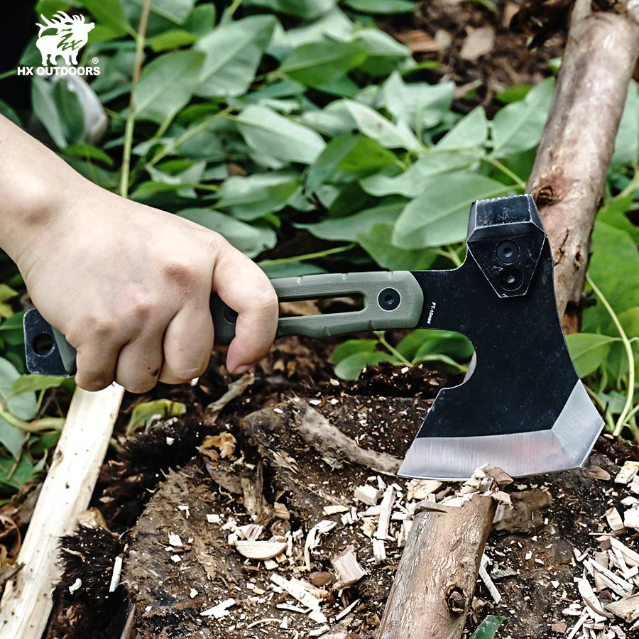 HX OUTDOORS Mercenarys Full Tang Camping Survival Touris Axe Hatchet Tactical Multifunctional Hunting Tools Tomahawk Hammer axes