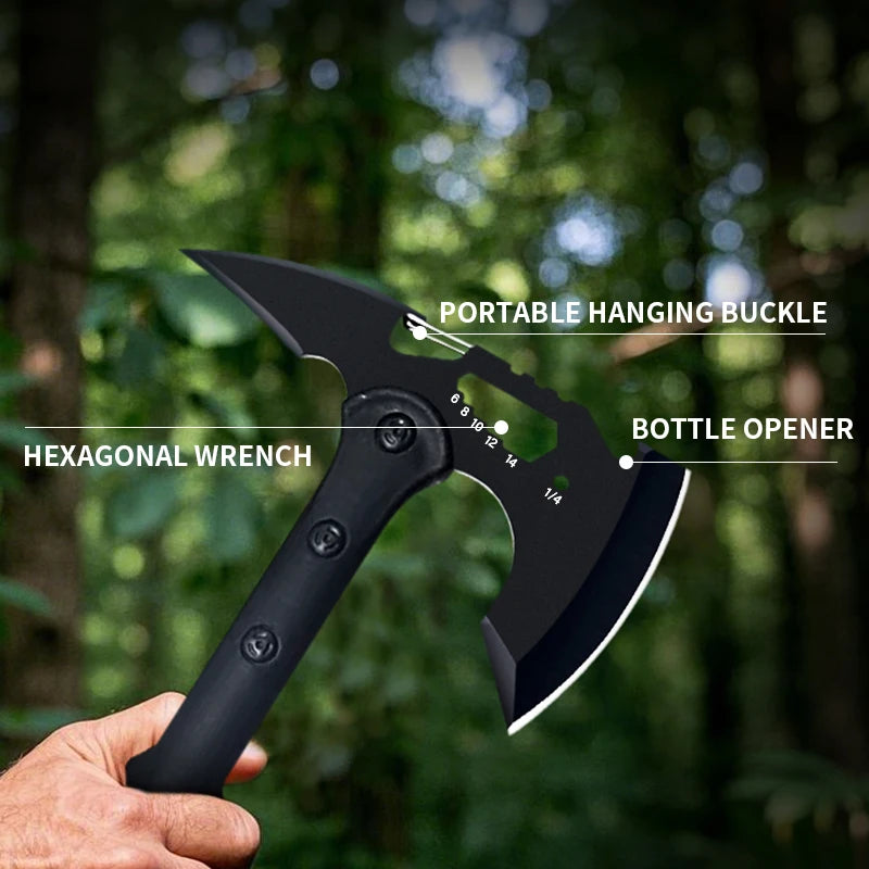 Multi-Function Tactical Axe Mountain Blade Hand Axe Knife Outdoor Self-Defense Survival Weapon Special Firewood Chopping Enginee