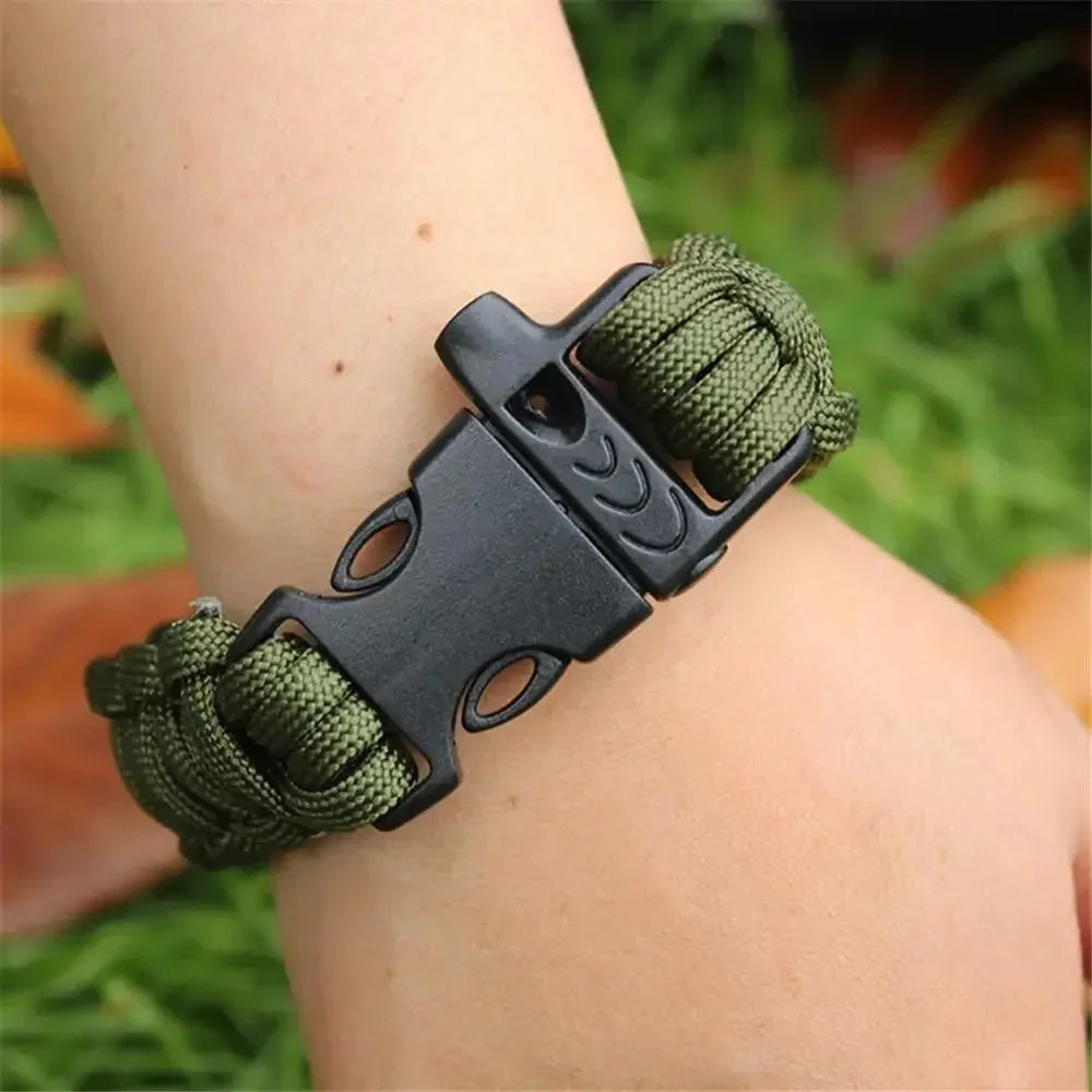 Braided Bracelet Men Women Paracord Outdoor Survival Bracelet Multifunction Camping Rescue Emergency Rope Bangles Compass