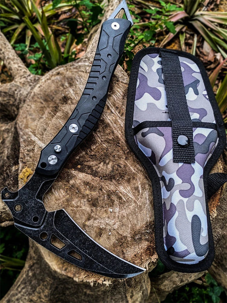 Foldable Survival Fire Axe Outdoor Camping Tactical Axes Multi-purpose Bushcraft Axe Self-defense Hand Ax Wilderness Survival