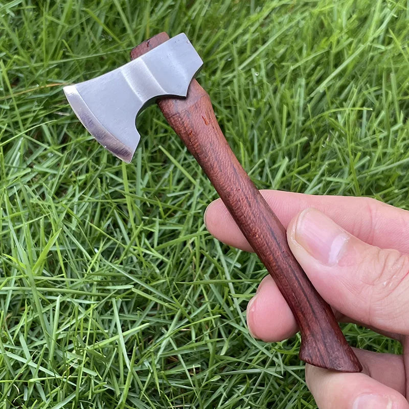 Trskt Small Outdoor Axe Firewood Cutting Camping Axe Equipment Battle Axe Mountain Cutting Kitchen Axe Edc Tool Dropshipping