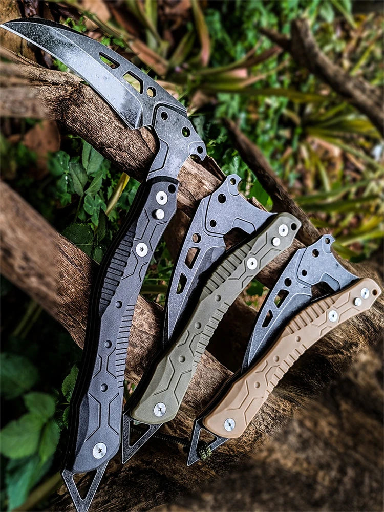 Foldable Survival Fire Axe Outdoor Camping Tactical Axes Multi-purpose Bushcraft Axe Self-defense Hand Ax Wilderness Survival