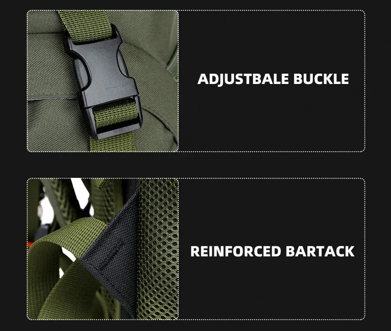 50L Camping Backpack Large Hiking Travel Bags Outdoor Sports Equipment Waterproof Oxford Shoulder Mountain Climbing Rucksack