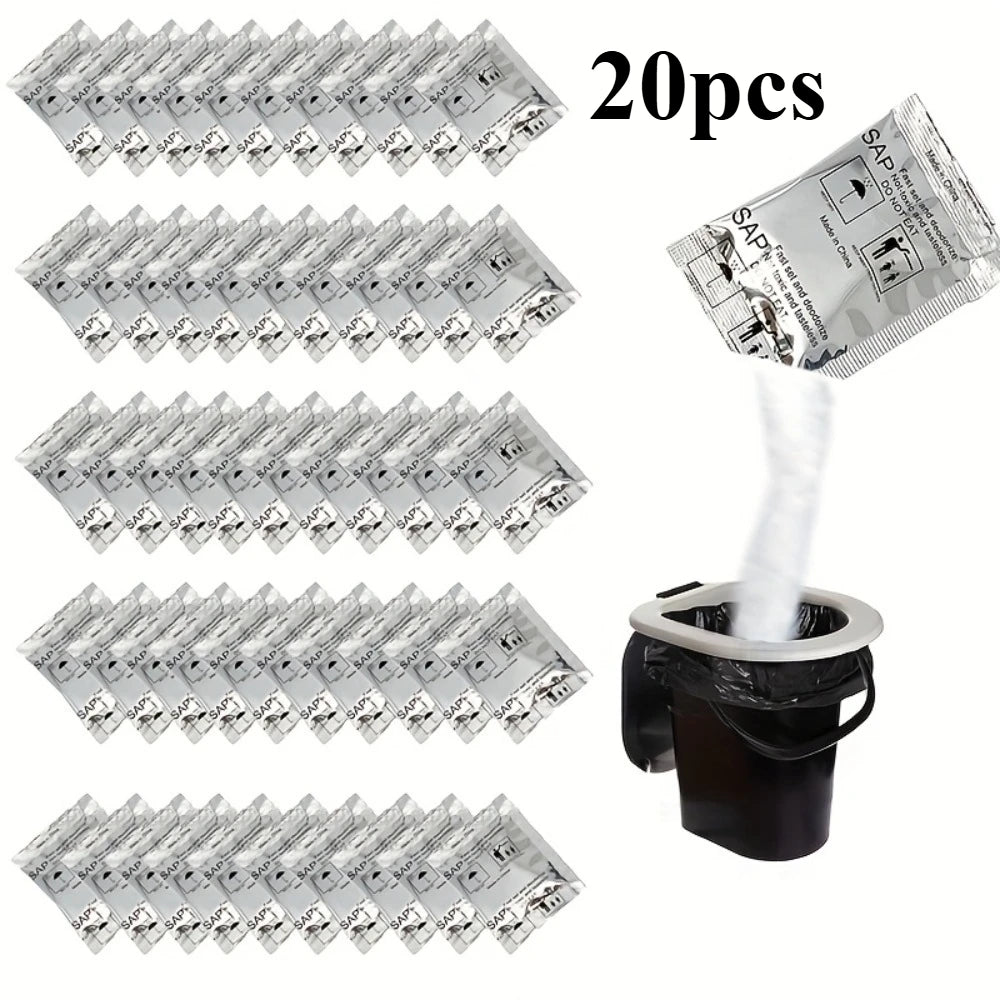 10/20pcs Outdoor Camping Toilet Urine Solidification Deodorizer Car Folding Toilet Water Absorption Coagulation Urine Deodorizer