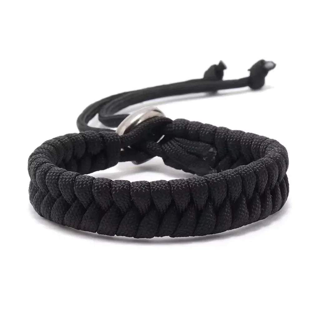 Adjustable Survival Emergency Bracelet Paracord Rope Bracelet Weaving Cord for Men Women OutdoorSport Camping Hiking Accessories