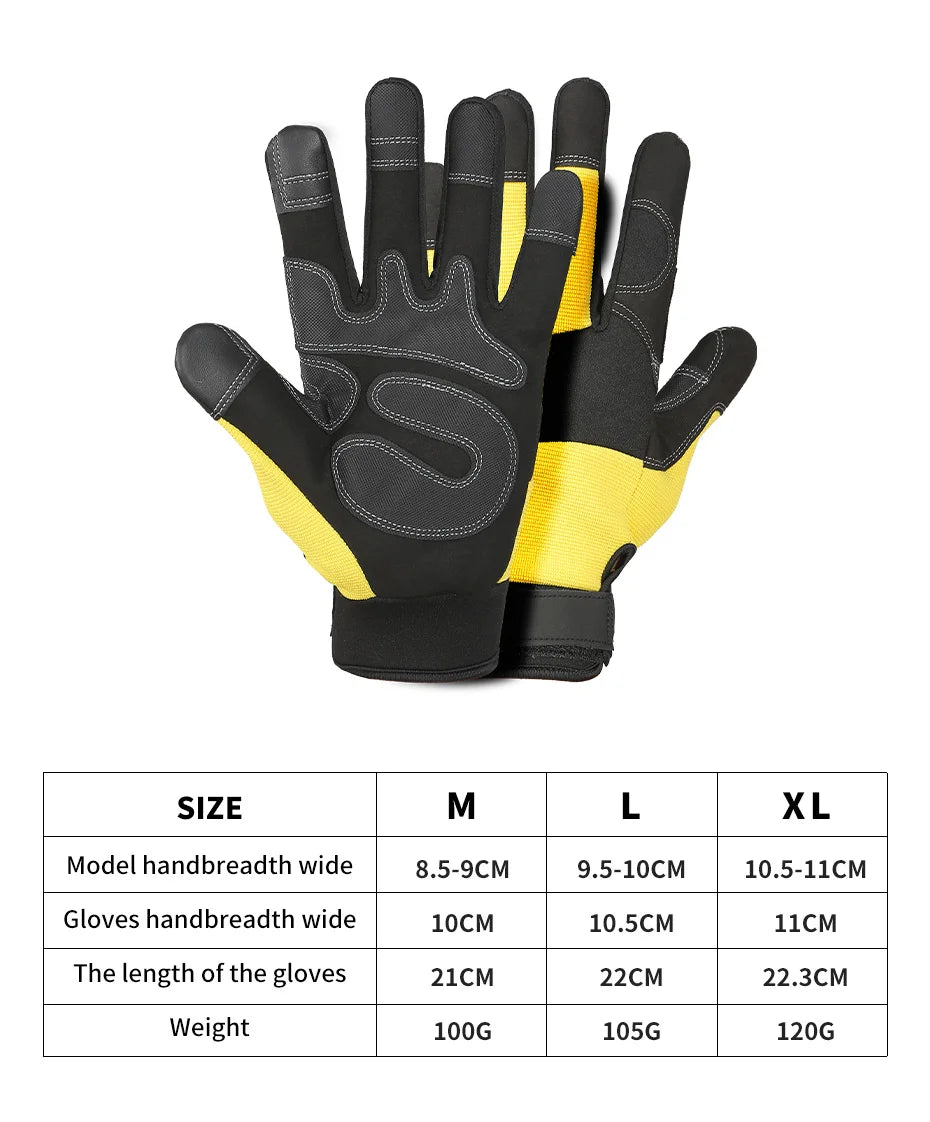 Outdoor Gloves Sports Full Finger Cowhide Rock Climbing Downhill Hiking Anti Slip Wear Resistant Ride Gloves