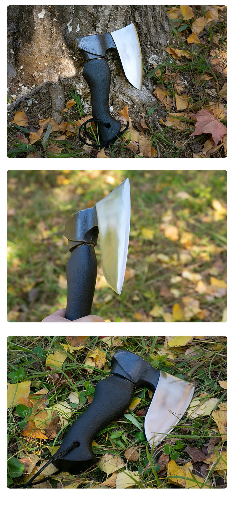 Outdoor camping, chopping wood and trees, mini axe with patina, hand axe, Qinggang wood, household use, fierce steel axe