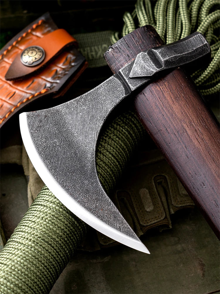 Handcrafted Axe Tactical Survival Outdoor Axe Camping Equipment Chopping Wood Ax Logging Mountain Multiuse Hand Tools Lumberjack