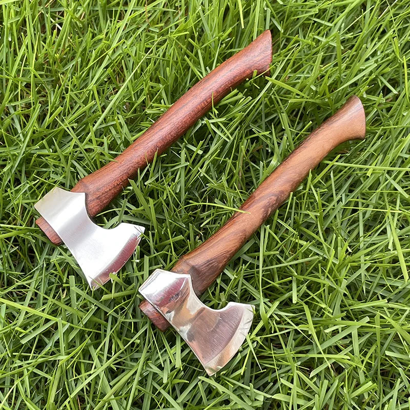 Trskt Small Outdoor Axe Firewood Cutting Camping Axe Equipment Battle Axe Mountain Cutting Kitchen Axe Edc Tool Dropshipping