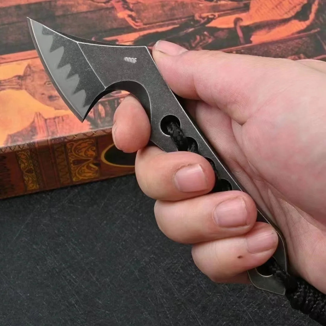 Camping axe hunting tools, outdoor small axe with K sheath, 9cr18mov steel, outdoor emergency equipment, logging tools, outdoor