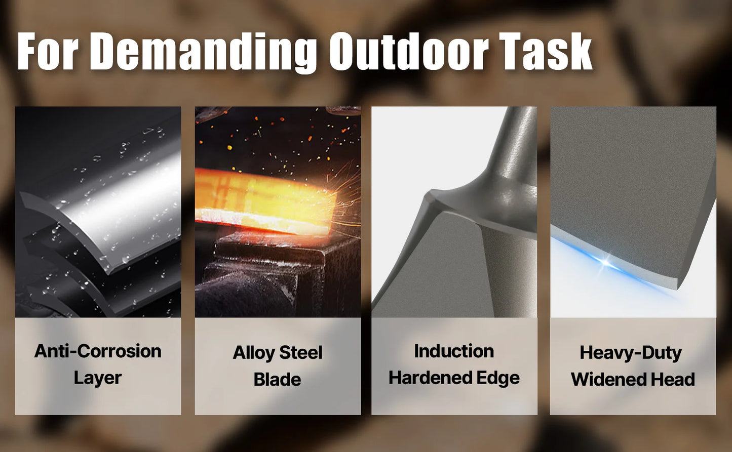 Wood Splitting Axe Chisel SDS Max 40CrMo Alloy Steel Chopping Axe Heavy Duty Firewood Splitting Maul for Electric Hammer Drill