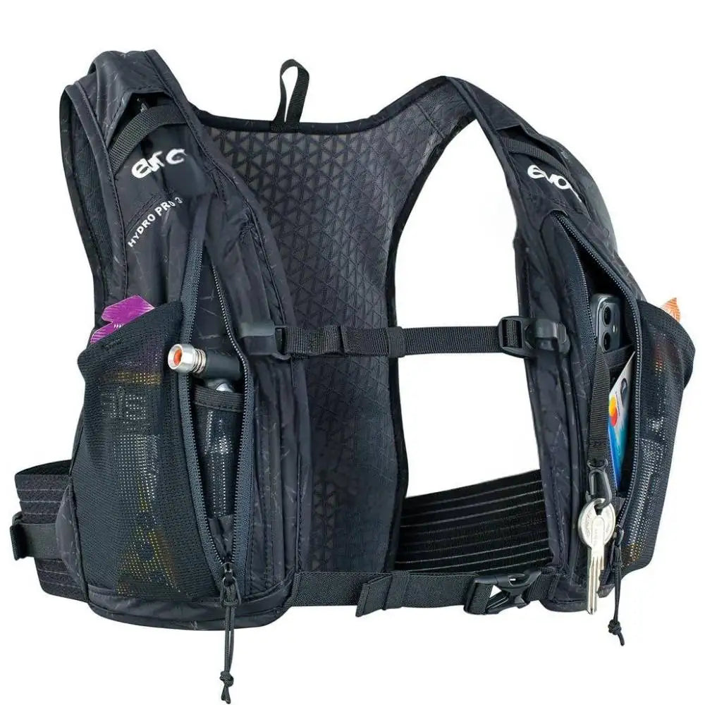 Hydration Backpack for Cycling, Hiking or Jogging, (Extra Light, Two Nutrition COMPARTMENTS, Two Chest Strap Pockets, Camel Pack