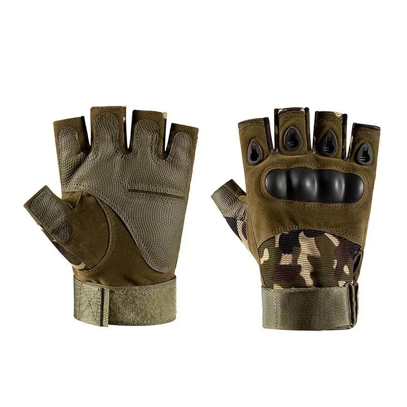Outdoor Hunting Half-finger Tactical Gloves Wear Resistance Training Fitness Gloves Cycling Sports Gloves