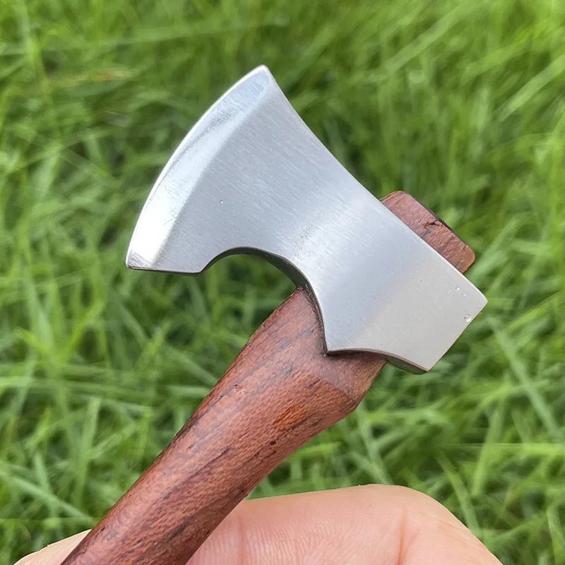 Trskt Small Outdoor Axe Firewood Cutting Camping Axe Equipment Battle Axe Mountain Cutting Kitchen Axe Edc Tool Dropshipping