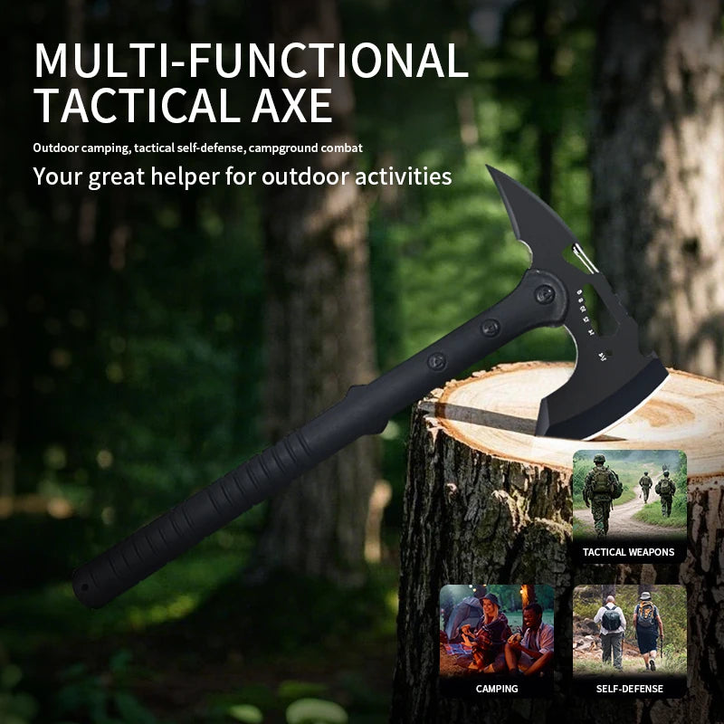Multi-Function Tactical Axe Mountain Blade Hand Axe Knife Outdoor Self-Defense Survival Weapon Special Firewood Chopping Enginee