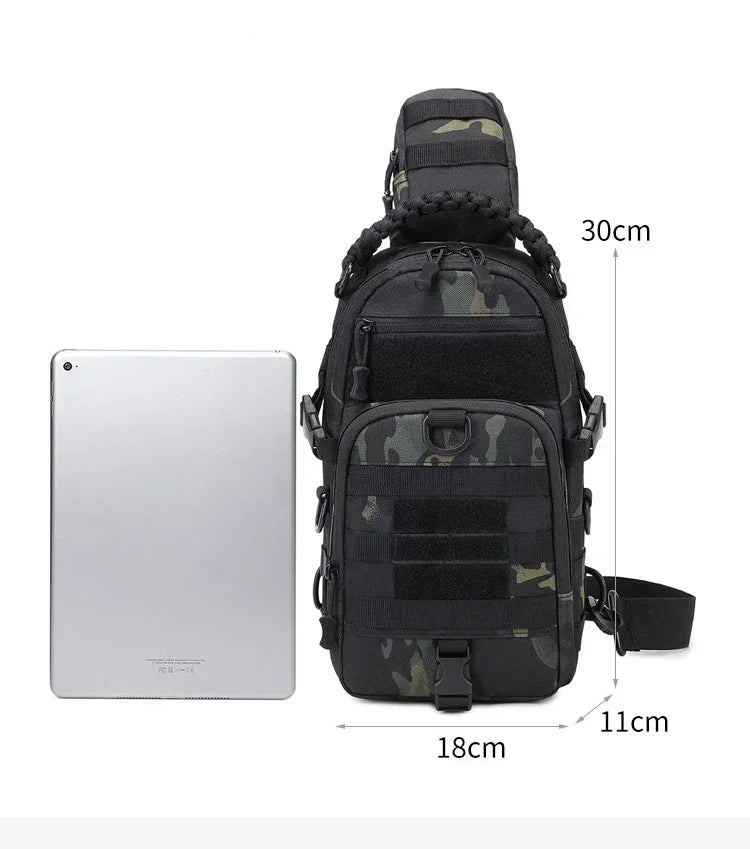 Outdoor camping chest bag tactical backpack sports shoulder hiking climbing ride fishing Moore Sling EDC EDC Fanny Pack