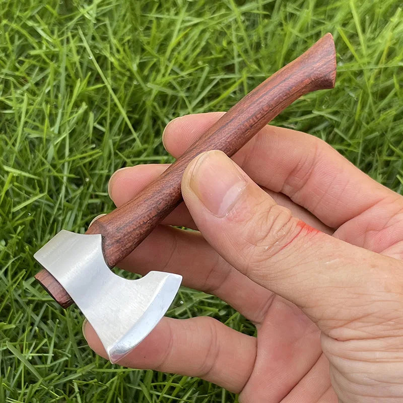 Trskt Small Outdoor Axe Firewood Cutting Camping Axe Equipment Battle Axe Mountain Cutting Kitchen Axe Edc Tool Dropshipping