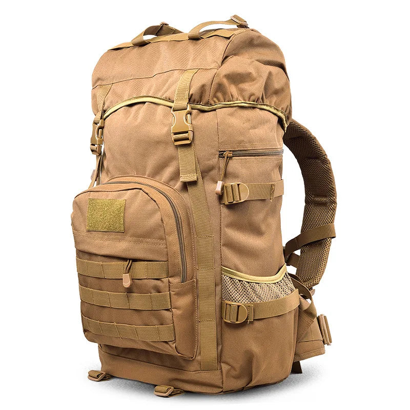 50L Large Capacity Tactical Backpack, 900D Outdoor Camping Mountaineering Bag, Hiking Rucksack, Travel Backpack
