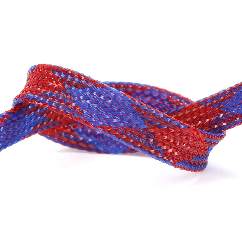 1~50M PET Braided Cable Sleeving Dia 2/4/6/8/10/12/14/16/20mm Expandable High Density Insulated Line Protection Wire Wrap Sheath