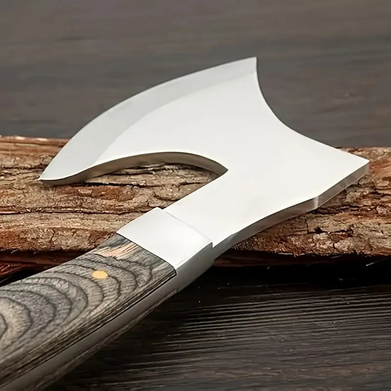 420J2 Steel Forged Camping Axe | Fireproof Axe Body + Non-slip Sandalwood Handle Multi-functional Demolition Axe Outdoor
