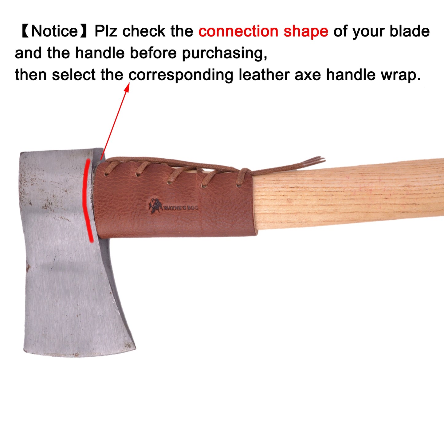 Genuine Leather Axe Handle Guard Collar Holster Hatchet Blade Cover (One Set), for Camping, Hiking, Hunting, Outdoors.