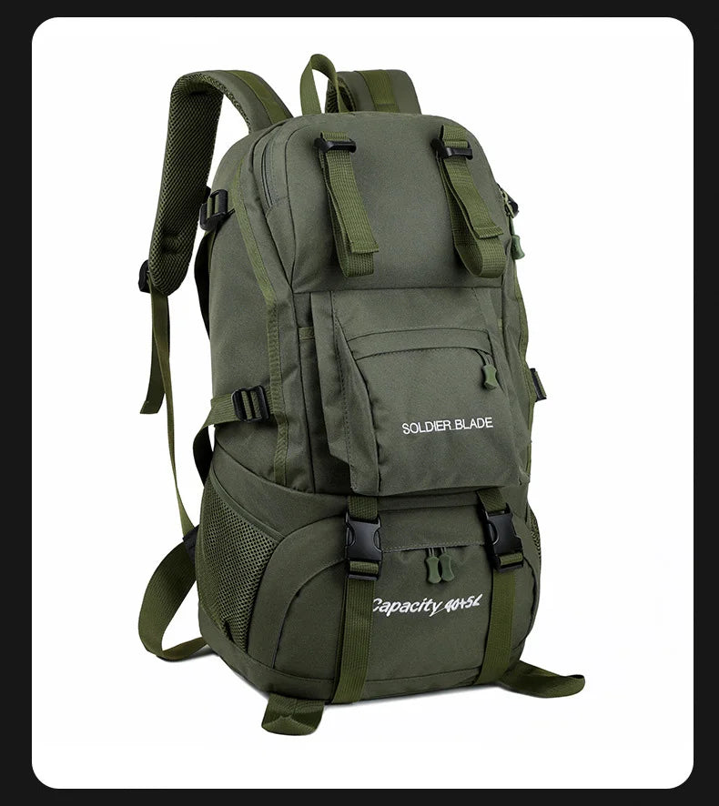 50L Camping Backpack Large Hiking Travel Bags Outdoor Sports Equipment Waterproof Oxford Shoulder Mountain Climbing Rucksack