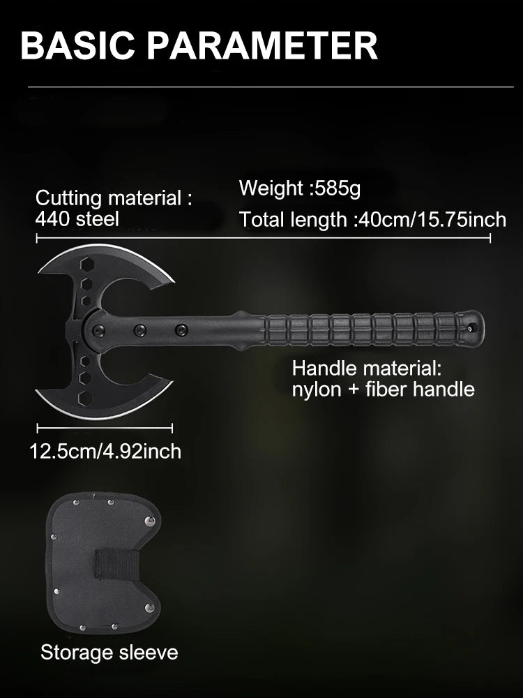 Tactical axe, mountain carving, woodworking axe, chopping wood, firefighting axe, vehicle mounted camping axe