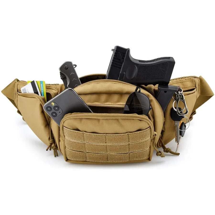 Outdoor Hiking Waist Bag Running Sports Functional Bag Cycling Bag Bum Bag Multi-functional Tool Shoulder Tactical Waist Pack