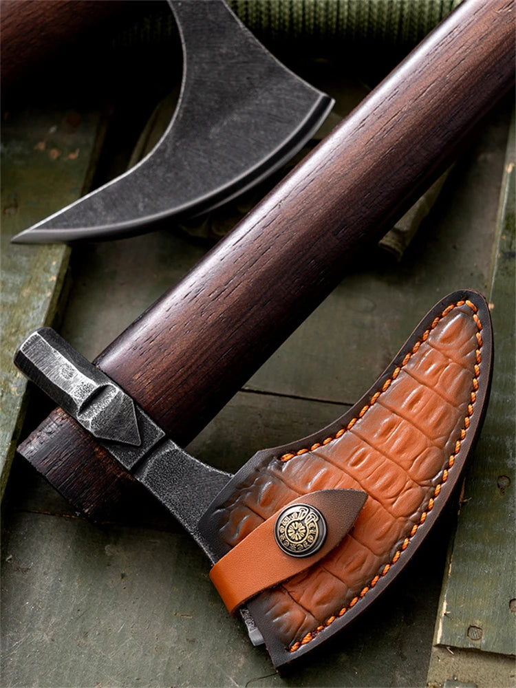 Handcrafted Axe Tactical Survival Outdoor Axe Camping Equipment Chopping Wood Ax Logging Mountain Multiuse Hand Tools Lumberjack