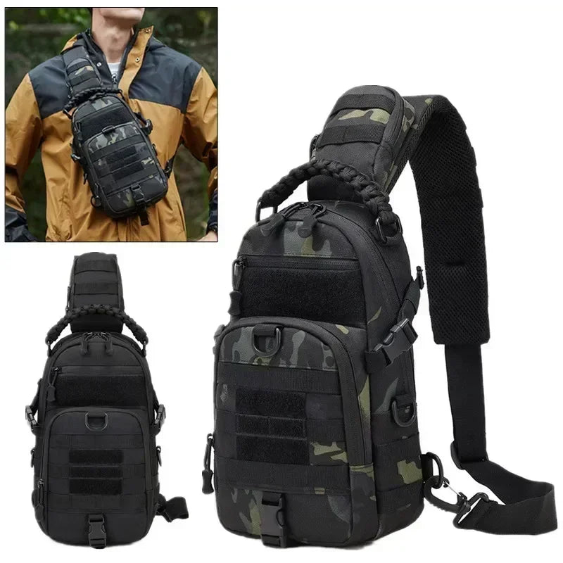Outdoor camping chest bag tactical backpack sports shoulder hiking climbing ride fishing Moore Sling EDC EDC Fanny Pack