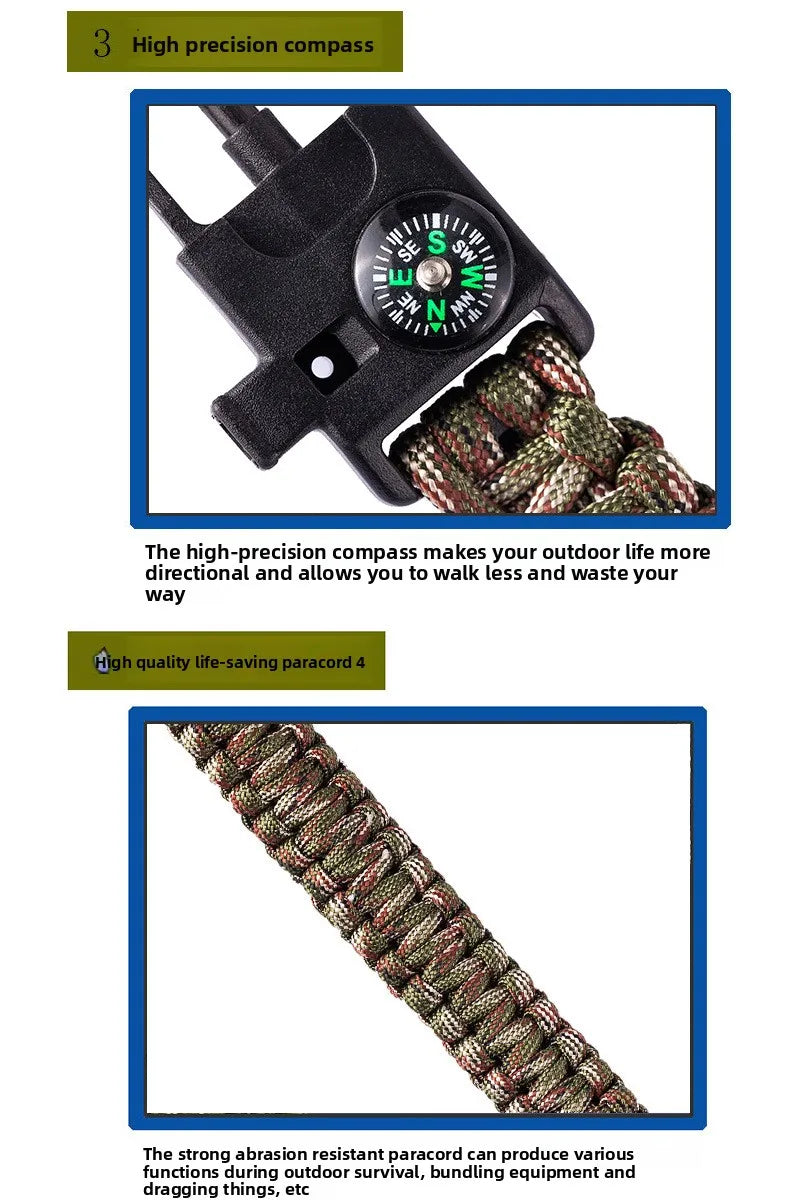 Umbrella Rope Bracelet Survival Bracelet Multifunctional Five-in-One Multifunctional Outdoor Umbrella Rope Camping Adventure