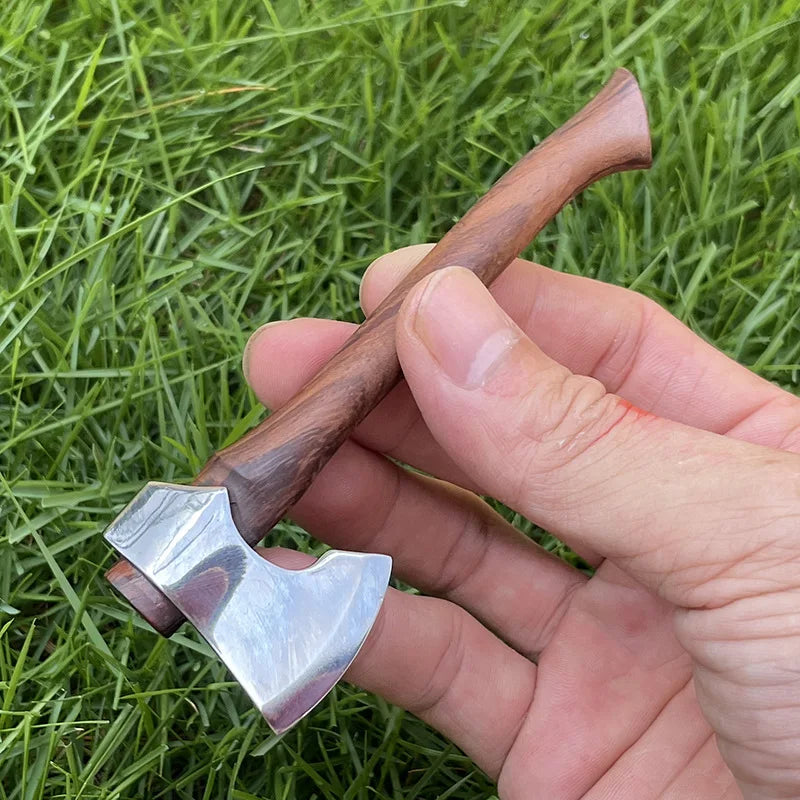 Trskt Small Outdoor Axe Firewood Cutting Camping Axe Equipment Battle Axe Mountain Cutting Kitchen Axe Edc Tool Dropshipping
