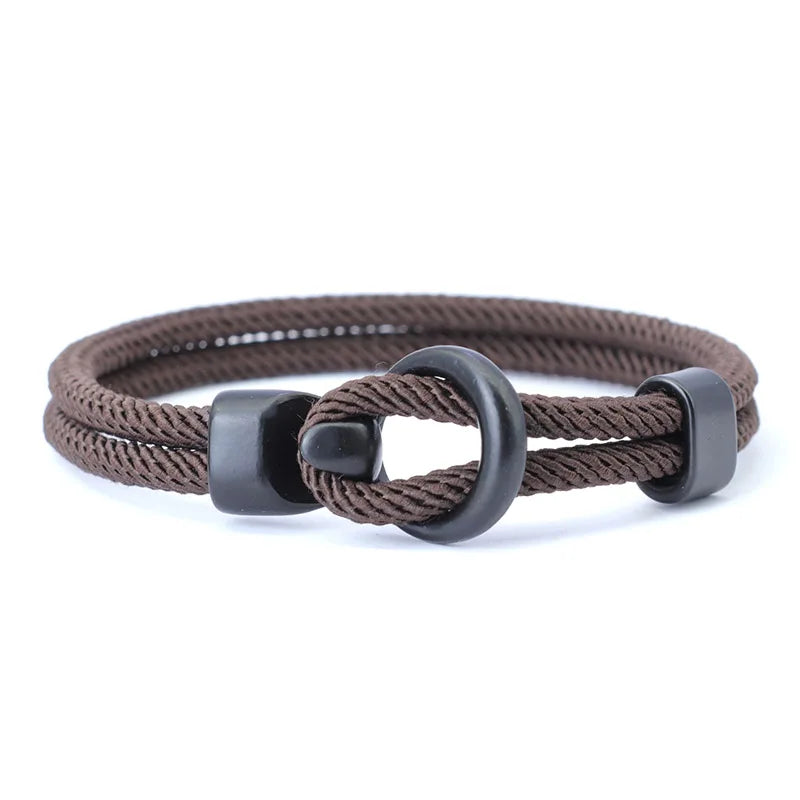 Novel Grade A Rope Bracelet Men Double Layer Outdoor Camping Braclet Homme Accessories Survival Paracord Braslet Gift For Him
