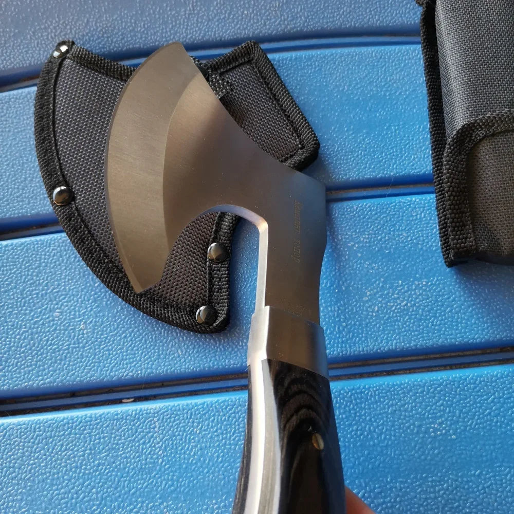 Stainless Steel Axe & Folding Knife Combo Set: High-Performance for Outdoor Adventures, Camping & Hiking