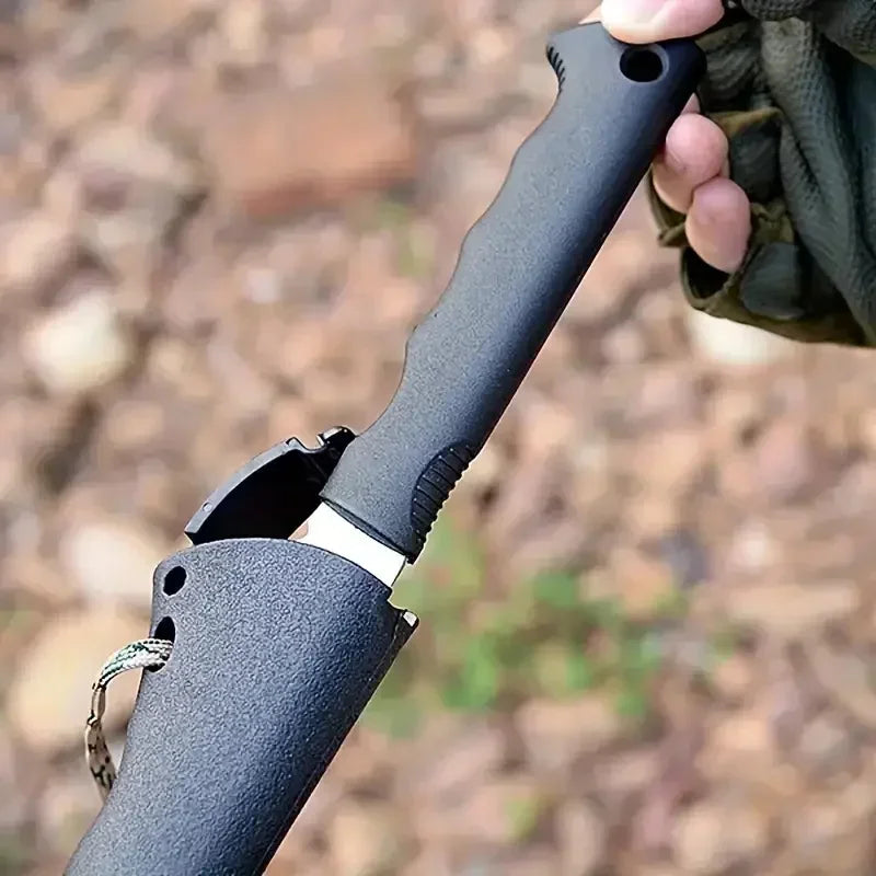 Camping Hand Axe And Survival Gear Lightweight Hatchet With Nested Serrated Wood Saw Knife And Magnesium Fire Starter Tool