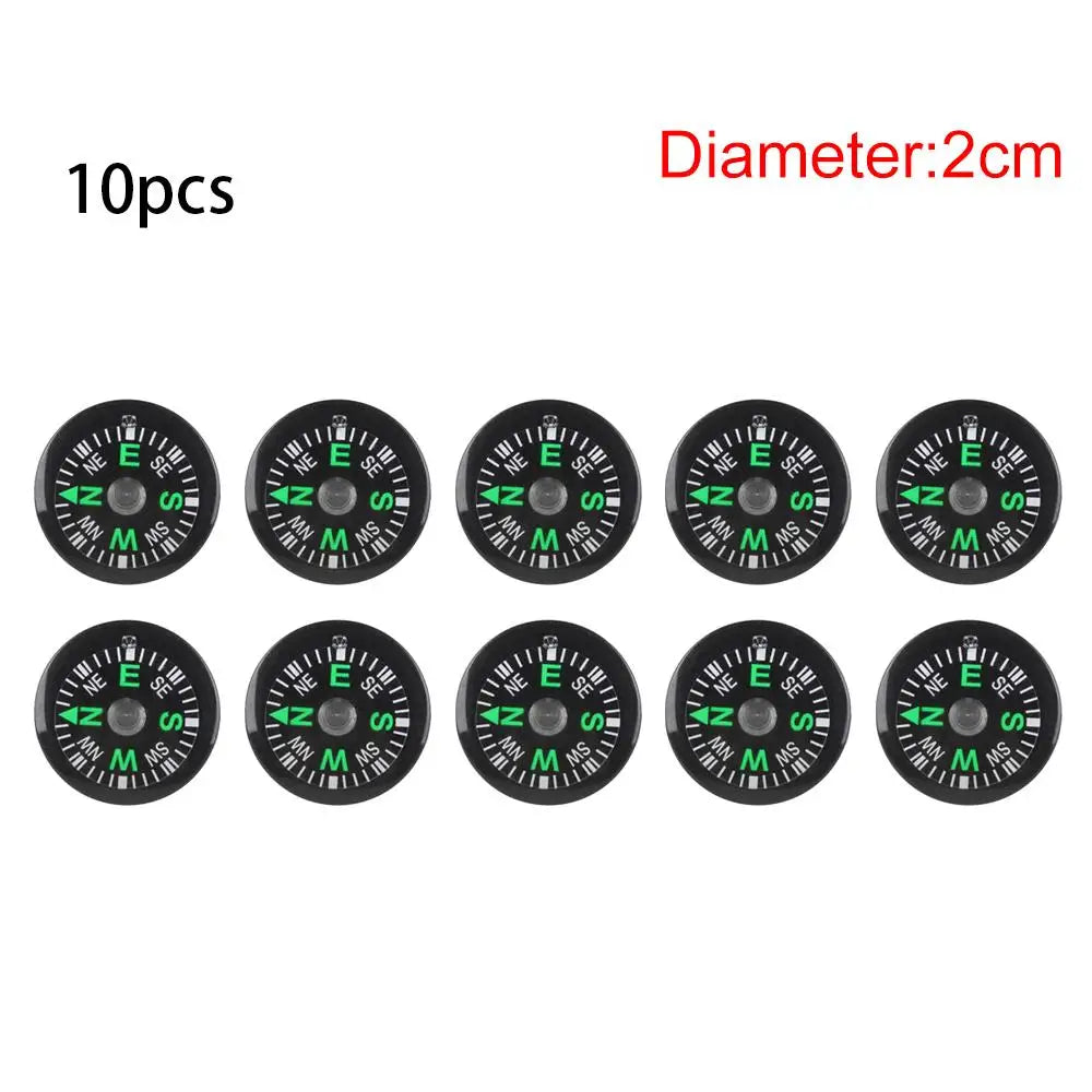 10pcs Mini Plastic North Navigation Survival Compasses Outdoora Accurate Compass Practical Guider Camping Hiking Tool