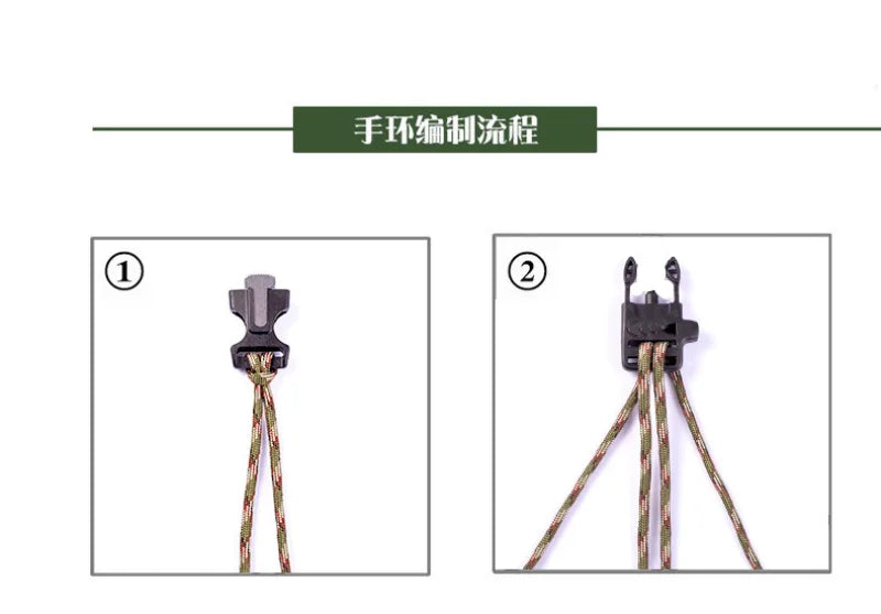 Outdoor Multi-function Survival Bracelet, Military Emergency, 4mm Paracord Wristband, Scraper, Whistle, Buckle Tools