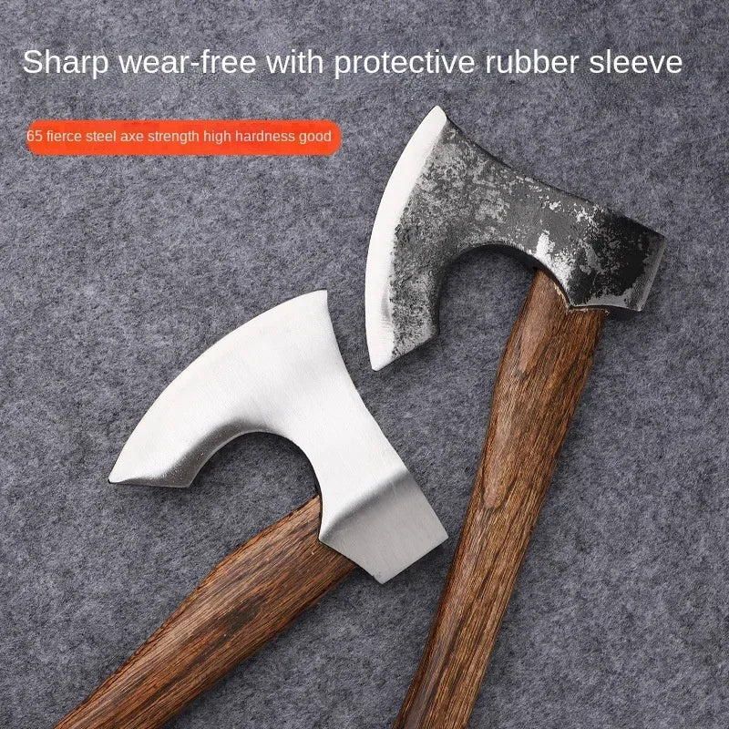 Outdoor camping firewood chopping tree head axe camping forging axe